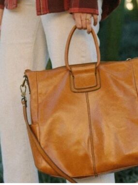 HOBO Cognac Brown Leather Hobo Satchel/Crossbody